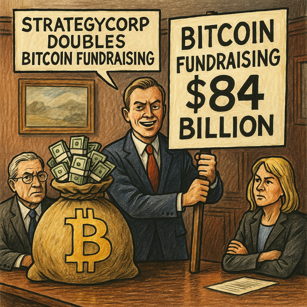 StrategyCorp Doubles Bitcoin Fundraising to $84B—Institutional Bullishness Soars
